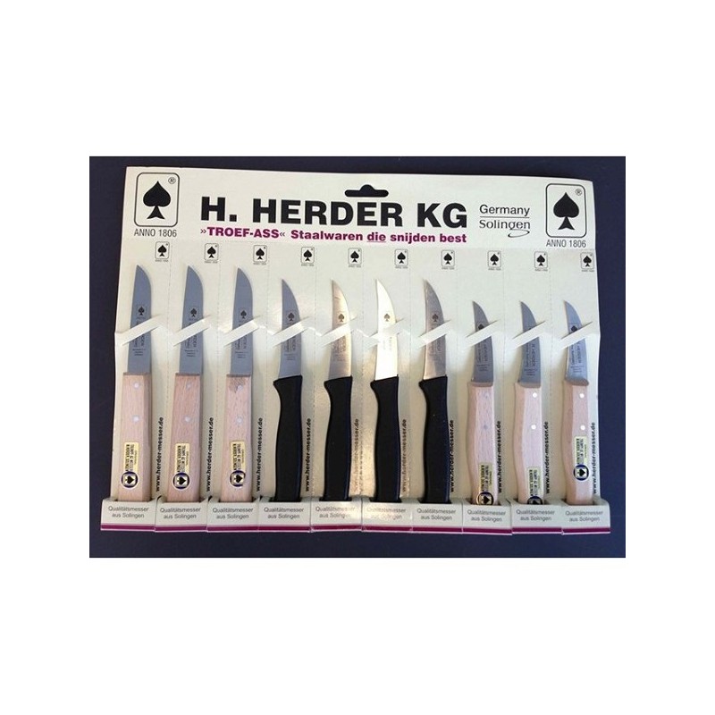 H.Herder Schilmesjes rvs assortiment .3+3+4  op kaart