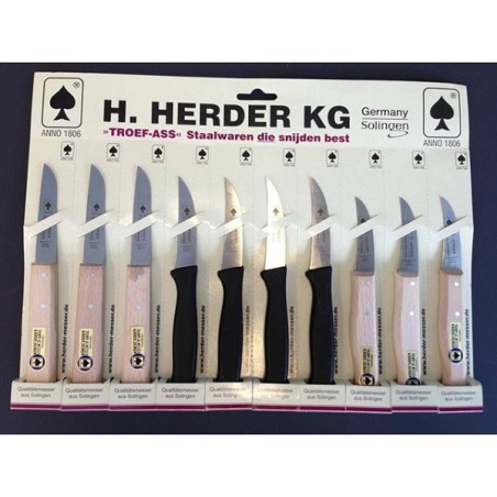 H.Herder Schilmesjes rvs assortiment .3+3+4  op kaart