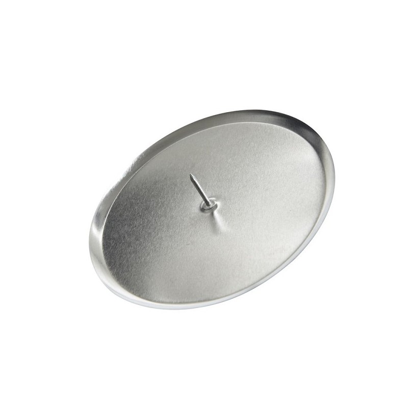 bougeoir fer dia8cm argent 2 pcs.