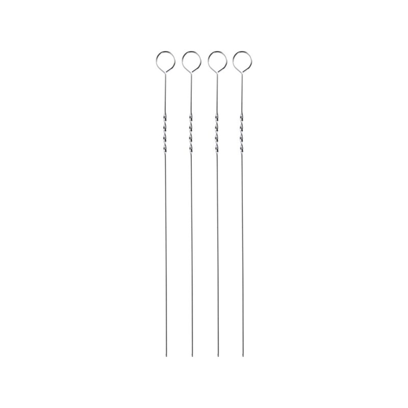 Stylos barbecue 38cm lot de 4 pièces en métal