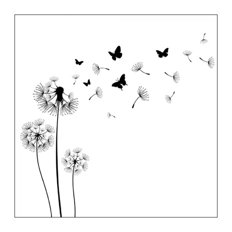 Ambiente Serviettes Blowing Away Noir 33cm 20 pièces