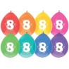 Ballons 8 ans pack de 8 pièces