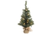 Everlands Mini Sapin de Noël Artificiel dans un sac de jute 90 cm avec