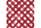 Duni Servetten Red Checks 24x24cm 3-laagstissue FSC Pak A 20 Servetten