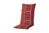 Madison Coussin de terrasse haut 50x123 coton/poly Lignes rouge brique