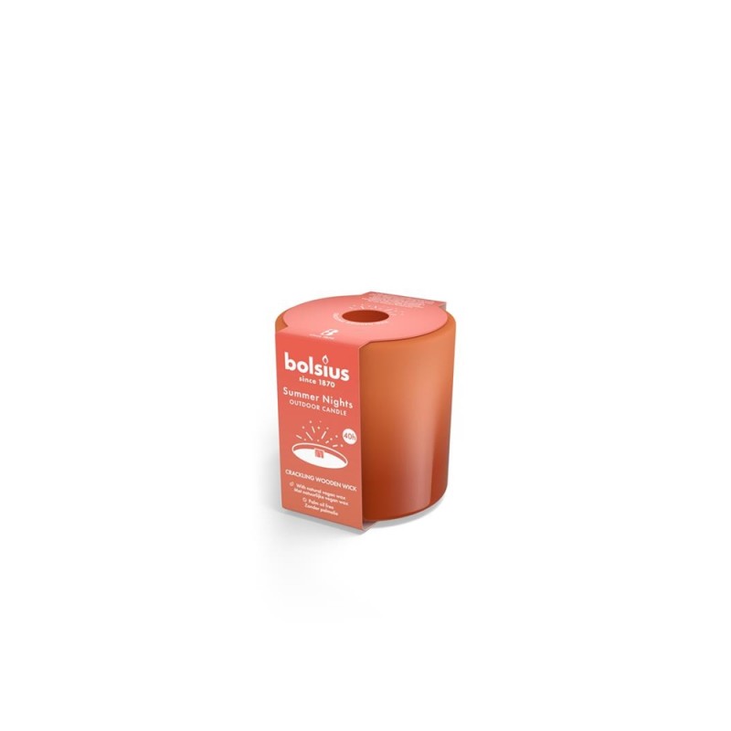 Bolsius Glas Summer Nights Ø10cm Terracotta Outdoor