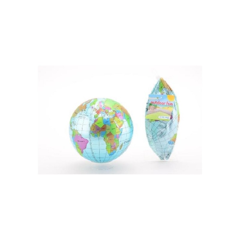 John Toy Outdoor Fun speelbal globe 85gram Ø35cm