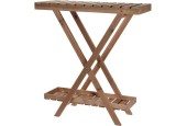 Support à plantes en bois 2 couches 70x28x75cm