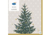 Duni Servetten Trees in Gold 33x33cm 20 stuks