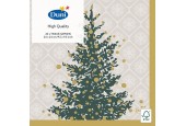 Duni Servetten Trees in Gold 24x24cm 20 stuks