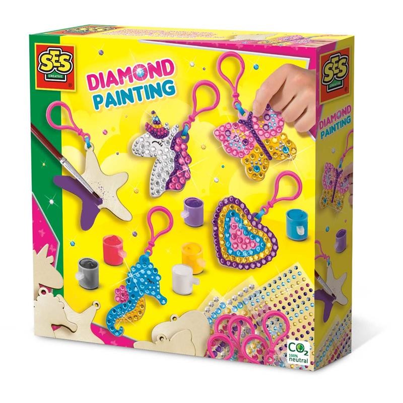 Ses Diamond painting - Porte-clés en bois