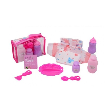 John Toy Baby Rose verzorgset in tasje