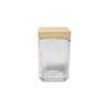 Voorraadpot Glas Met Houten Deksel 11x11xh18,5cm 1,7L