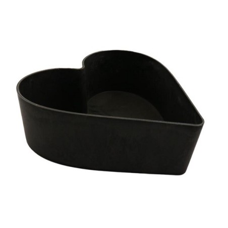 Planter in hart vorm van melamine 22x20x7,5cm grijs