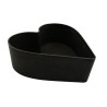 Planter in hart vorm van melamine 22x20x7,5cm grijs