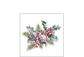 Ambiente Servetten Holly And Berries 25cm 20 stuks