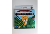 Crayons de cire Jungle boîte de 12 crayons