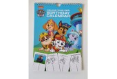 Colorez votre propre calendrier d'anniversaire Paw Patrol 30,5x22cm