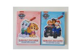 Bloc-notes Paw Patrol avec 12 cartes à épingles, épingle et feutre