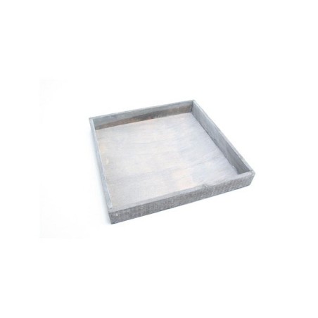 HBX natural living Tray Firmiana 20x20x4cm grijs