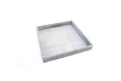 HBX natural living Tray Firmiana 20x20x4cm grijs