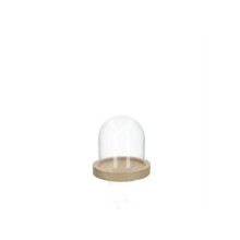 HBX natural living Stolp met houten basis Ø10xh12cm
