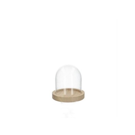 HBX natural living Stolp met houten basis Ø10xh12cm