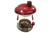 Paddenstoel huisje rood h11cm