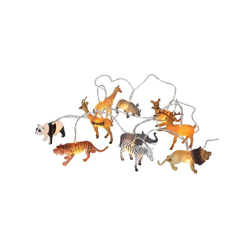 LED verlichting wilde dieren 10-LED met timer 2xAA