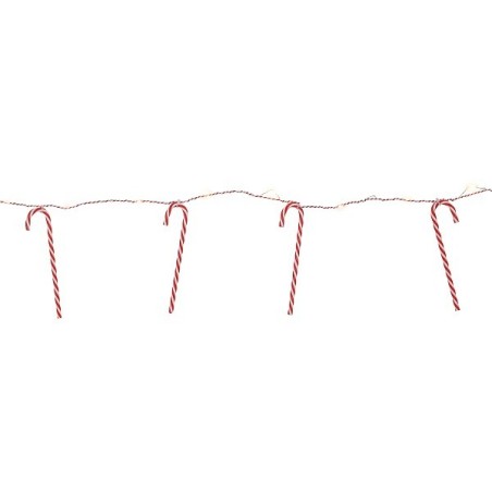 Draadverlichting zuurstok 20 warmLED met timer 2xAA 2M