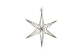 Ster 6-puntig goud 30cm 25LED met timer 2xAA