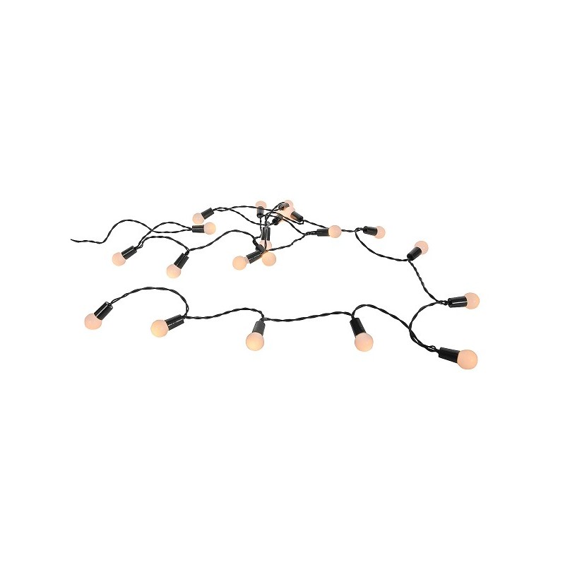 Bolverlichting 20 warmLED 2m op batterij met timer