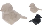 Vogel polystone geometrisch 19x9x12cm