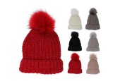 Muts polyester met pompom