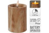 LED kaars 75x100mm bruin