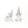 HBX natural living Deco Gnoom Loweon Star keramiek met glitter muts 7,5x4x9,5cm