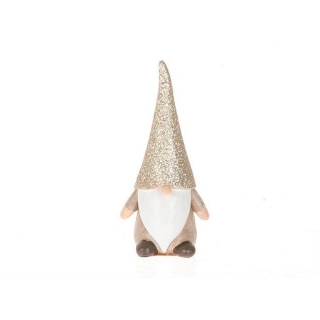 HBX natural living Deco Gnome Eton 5,5x4,5x13cm keramiek met glittermuts