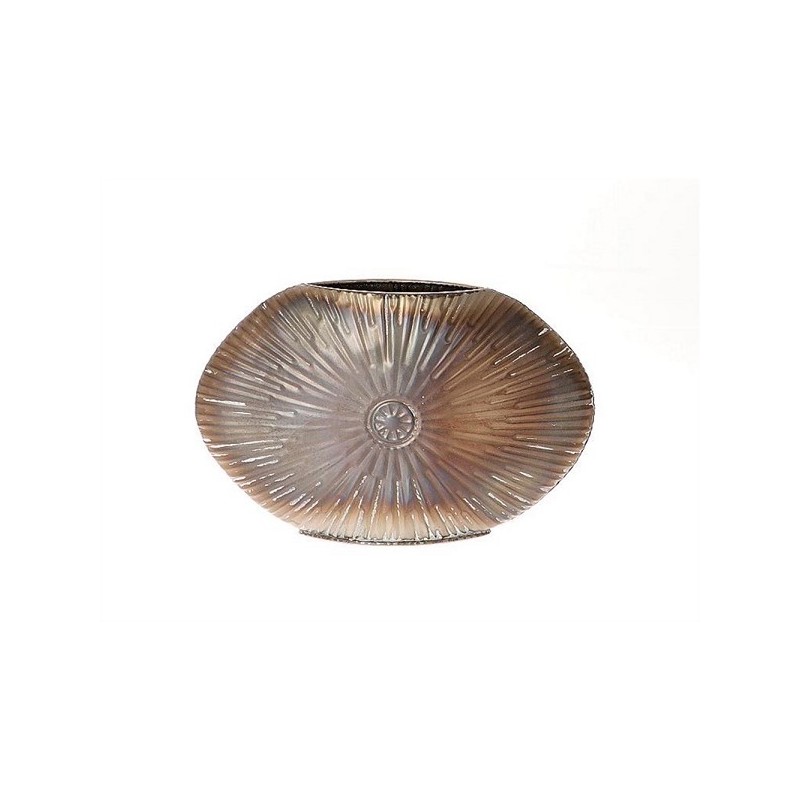 HBX natural living Vaas Cleop 38x9,5xh25cm antiek zwart