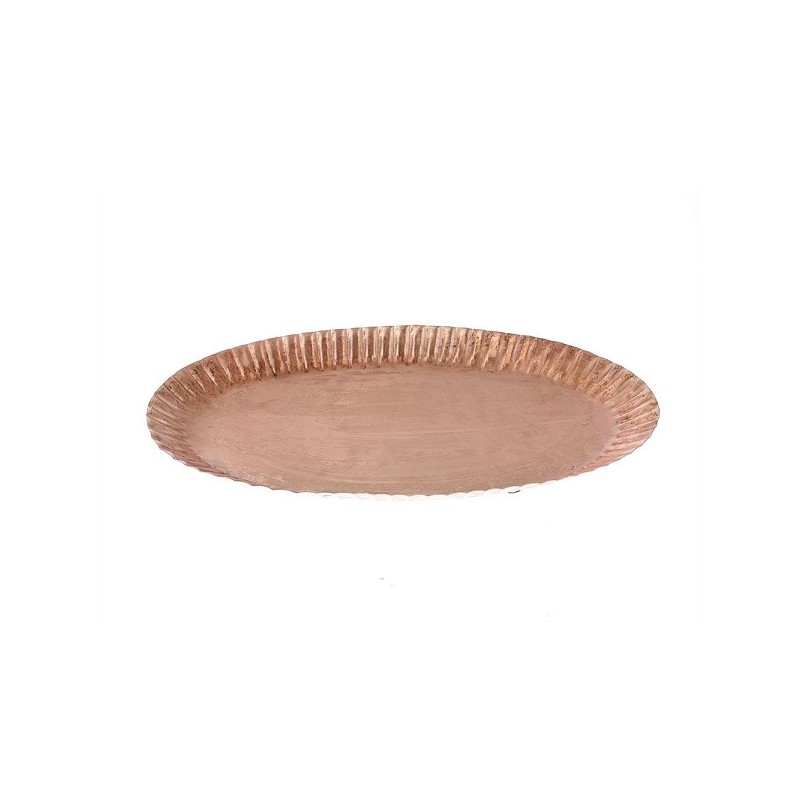 HBX natural living Tray Akran 24x41xh3,5cm rose goud