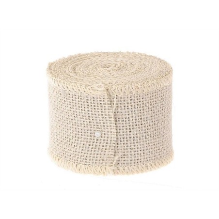 HBX natural living Jute lint 5m x 5cm grijs