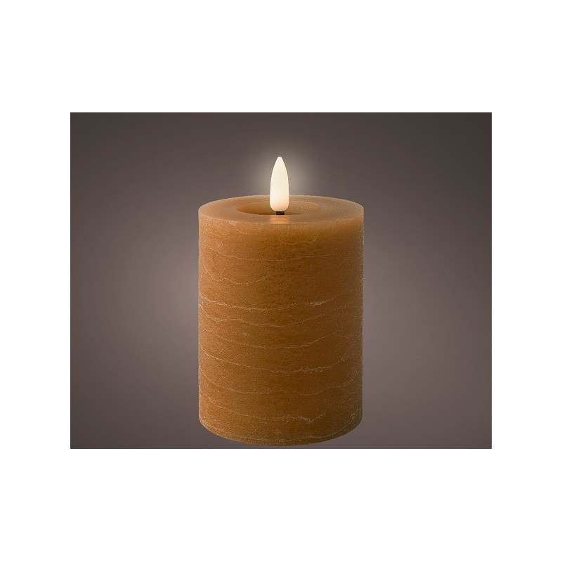 Lumineo LED kaars wax steady Licht Bruin H11cm Dia 7 cm met 6 uurs timer-werkt op batterijen 2x AAA ( niet inbegrepen) Lumineo LED kaars wax steady Licht Bruin H11cm Dia 7 cm met 6 uurs timer-werkt op batterijen 2x AAA ( niet inbegrepen)