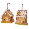 Decoris Kersthanger snoephuisje met peperkoek mannetje polyresin H7,5cm