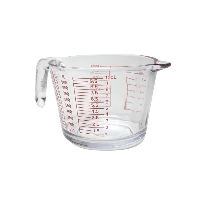 Maatbeker glas 1L