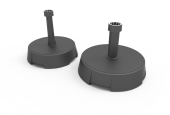 Pied de parasol rond 20 kg chargé béton anthracite Nouveau modèle