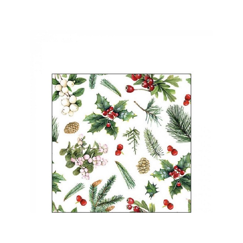 Ambiente Servetten 25cm Winter greenery 3 -laags 100% FSC Mix