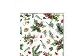 Ambiente Servetten 25cm Winter greenery 3 -laags 100% FSC Mix