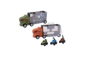 John Toy Dino opberg truck met drie dino auto's, 2 assorti