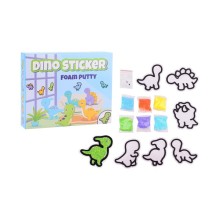 John Toy Maak je eigen dino foam sticker set a 6 stuks