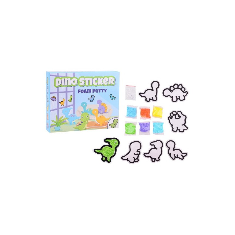 John Toy Maak je eigen dino foam sticker set a 6 stuks