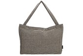 Beagles Navarra shopper pied de poule zwart 58x10x38cm